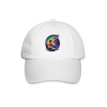 Galaktischer Surfer - Baseballkappe - Weiß/Weiß - Vorne