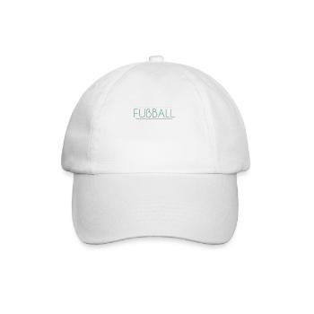 Fußball Schriftzug - Baseballkappe - Weiß/Weiß - Vorne