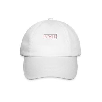 Poker Schriftzug - Baseballkappe - Weiß/Weiß - Vorne