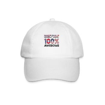 Geboren Norwegisch Norwegen Amerikanisch USA - Baseballkappe - Weiß/Weiß - Vorne