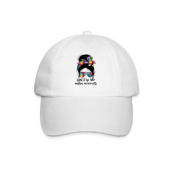 Z�nden Sie es Blue Autism Awareness auf, hell es b - Baseballkappe - Weiß/Weiß - Vorne
