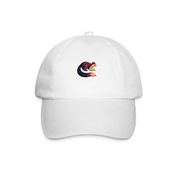 Dessin d’un écureuil géant royal - Casquette classique - blanc/blanc - Devant