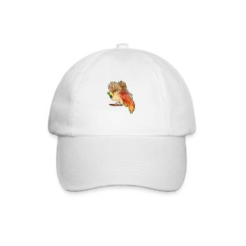 Zeichnung eines Raggi Paradiesvogel - Baseballkappe - Weiß/Weiß - Vorne