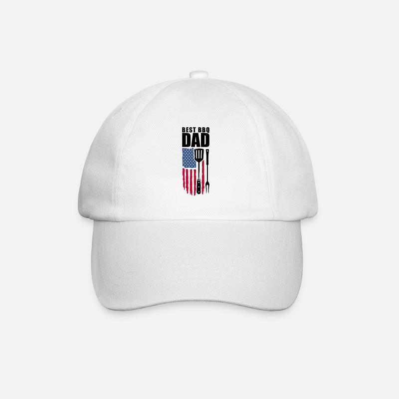 BBQ Daddy Joke BBQ Grill Daddy - Baseball Cap - white/white