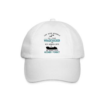 Wracktauchen Tauchen Wracktaucher Geschenk - Baseballkappe - Weiß/Weiß - Vorne
