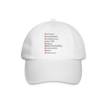Feuerwehr Akrostichon - Baseballkappe - Weiß/Weiß - Vorne