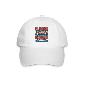 Handwerker Installateur Spruch Klempner - Baseballkappe - Weiß/Weiß - Vorne