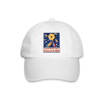 Discovering new galaxies - Baseball Cap - white/white - Front