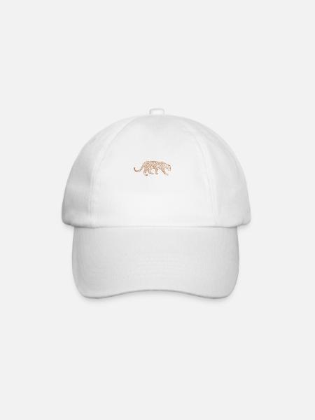 Leopard Raubkatze Afrika - Baseballkappe - Weiß/Weiß