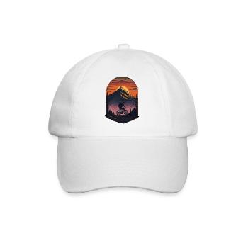Retro bike in the mountains - Baseball Cap - white/white - Front