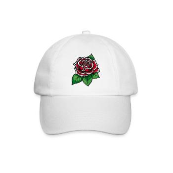 Rose Cramoisie Pop Art Bloom - Casquette classique - blanc/blanc - Devant