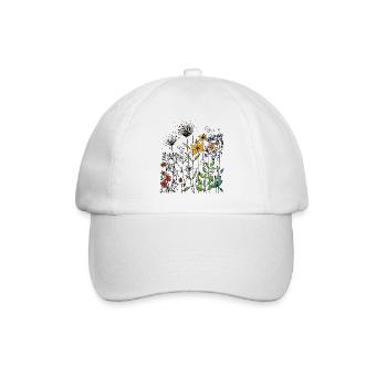 Fleur - Casquette classique - blanc/blanc - Devant