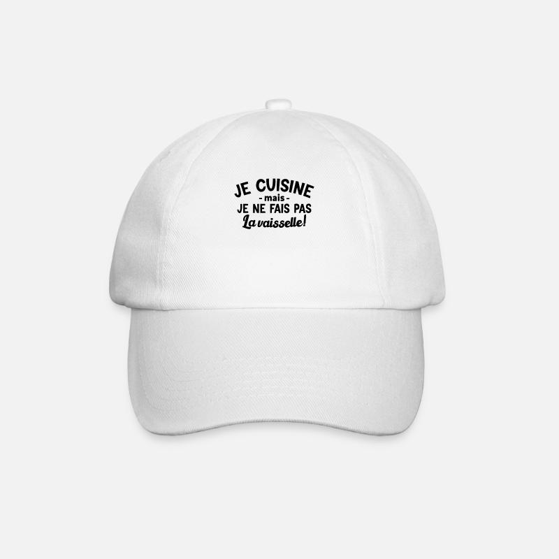Je Cuisine, Pas La Vaisselle - Casquette classique - blanc/blanc