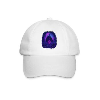 Château gothique néon avec des roses - Casquette classique - blanc/blanc - Devant
