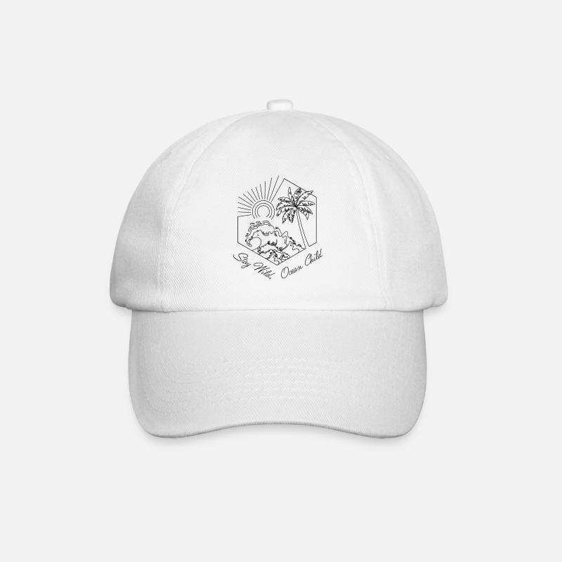 Stay wild, ocean child - Baseball Cap - white/white
