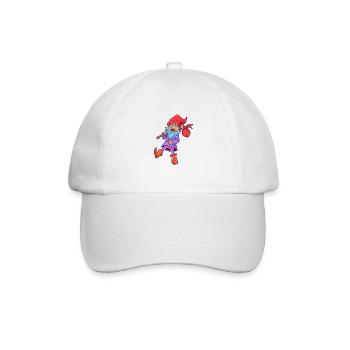 Garden gnome while hiking - Baseball Cap - white/white - Front