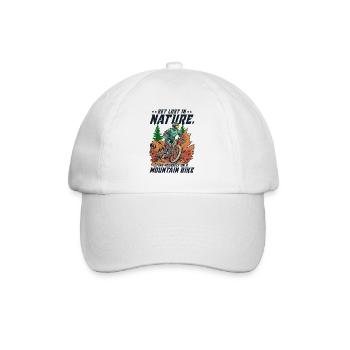 Mountain Biking Downhill Mountain Bike MTB - Baseball Cap - white/white - Front