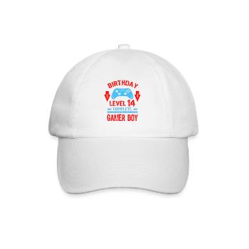 Quatorze 14 ans BDay Son Garçon Drôle de joueur 14ème 14 - Casquette classique - blanc/blanc - Devant