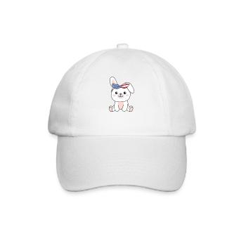 4 juillet American Bunny for Kids USA - Casquette classique - blanc/blanc - Devant