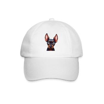 Art ludique Doberman Pinscher - Casquette classique - blanc/blanc - Devant