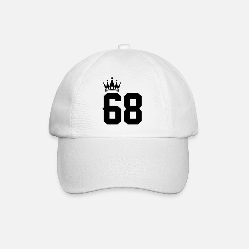 68 - Baseball Cap - white/white