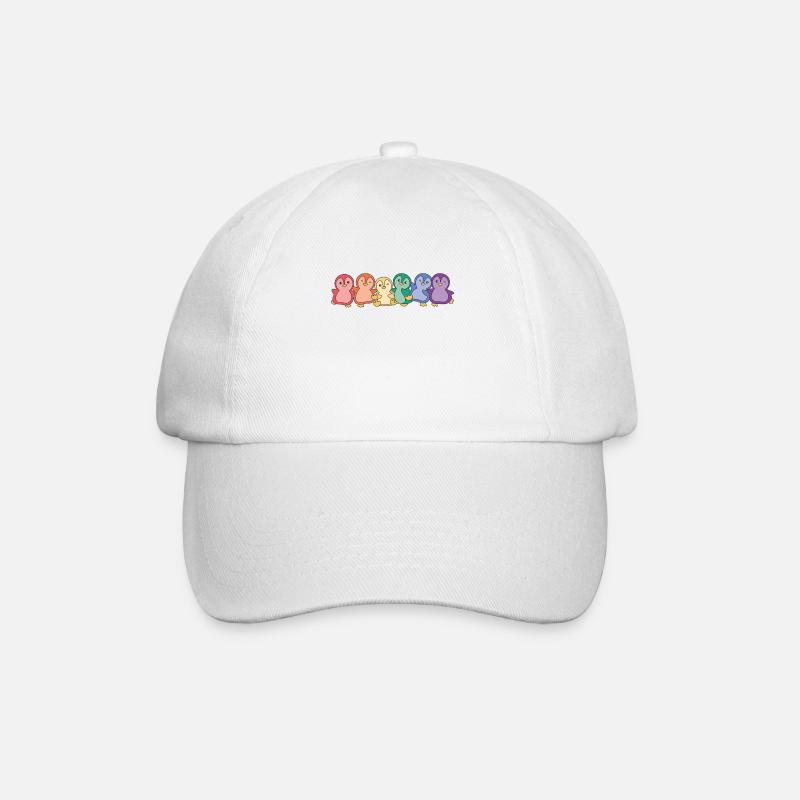 Regenbogen Pinguin Flag Pride LGBTQ süße Pinguine - Baseballkappe - Weiß/Weiß