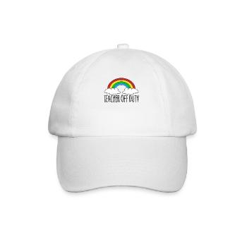 Lehrer au�erhalb des Dienstes Rainbow Letzter Schu - Baseballkappe - Weiß/Weiß - Vorne