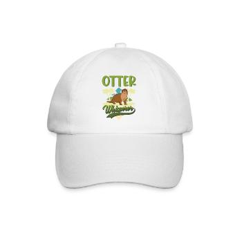Otter Flüsterer Fischotter Geschenk Seeotter - Baseballkappe - Weiß/Weiß - Vorne