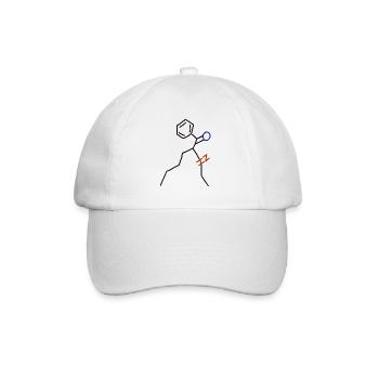 Homme heureux avec tatouage et cadeau. - Casquette classique - blanc/blanc - Devant