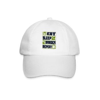 Eat Sleep Garden Repeat Allotment Garden Horticulture - Baseball Cap - white/white - Front