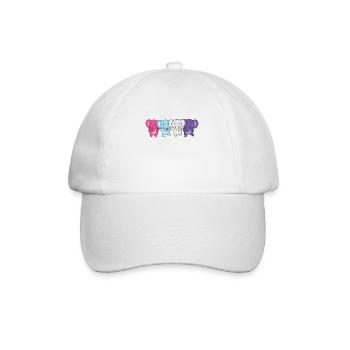 Multisexual Flag Pride LGBTQ Cute Elephant - Baseball Cap - white/white - Front