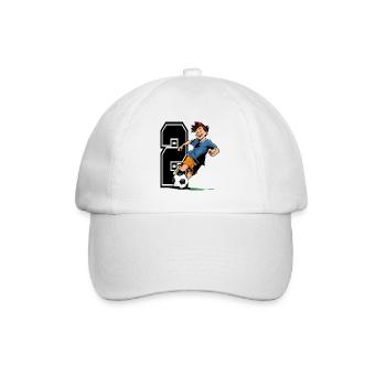 Football Birthday - 2 year old boy - 2. - Baseball Cap - white/white - Front
