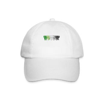 Aromantik Flag Pride LGBTQ Cute Elephant - Baseball Cap - white/white - Front