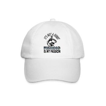 Angeln fischen Fischerei Fischfang Geschenkidee - Baseballkappe - Weiß/Weiß - Vorne