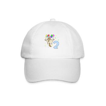 With flying squirrels - children's birthday 2 years - Baseball Cap - white/white - Front
