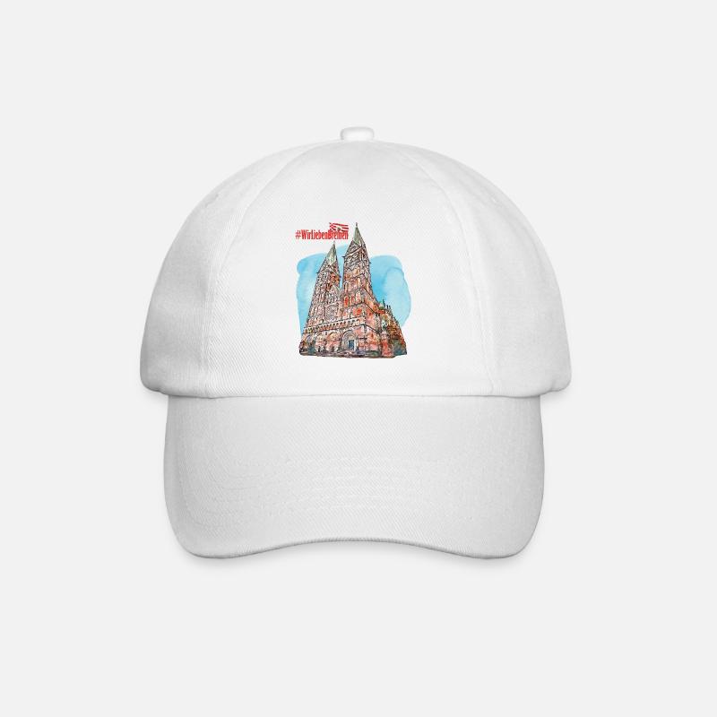 Wir Lieben Bremen (Bremer Dom) - Baseballkappe - Weiß/Weiß