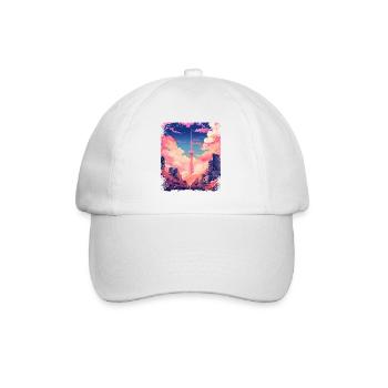 Vaporwave Esthétique Tokyo Skytree Vue japonaise - Casquette classique - blanc/blanc - Devant