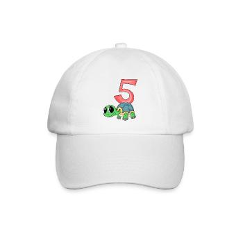 5 Birthday 5 years old with animal motif - five - Baseball Cap - white/white - Front