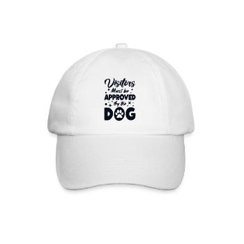 Visiteurs approuvés par le chien mâle à quatre pattes ami - Casquette classique - blanc/blanc - Devant