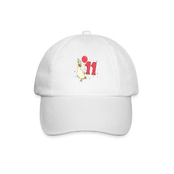 avec Laufenente - Anniversaire des enfants 11 ans - Casquette classique - blanc/blanc - Devant