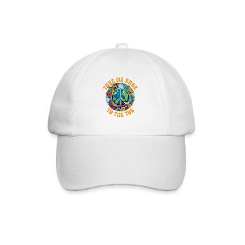 Hippie Peace Sign Peace Flowers Flower Child - Casquette classique - blanc/blanc - Devant
