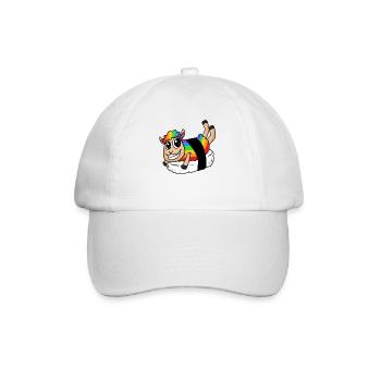 Regenbogen Sushi Schaf - Baseballkappe - Weiß/Weiß - Vorne