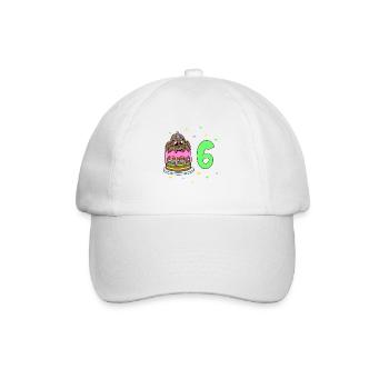 With Spider - Children's Birthday 6 Years - Baseball Cap - white/white - Front