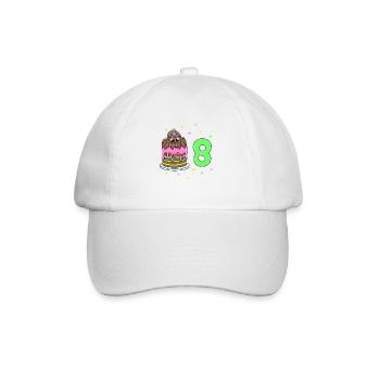 Avec Spider - Anniversaire des enfants 8 ans - Casquette classique - blanc/blanc - Devant