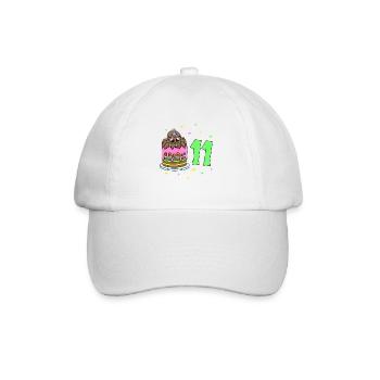 Avec araignée - Anniversaire des enfants 11 ans - Casquette classique - blanc/blanc - Devant