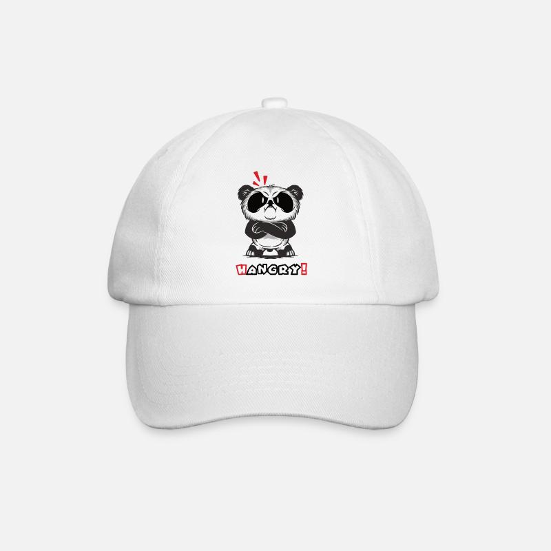 Hangry Panda - Baseballkappe - Weiß/Weiß