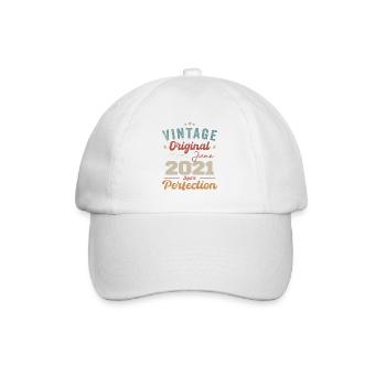 June 2021 Aged to Perfection June 2021 vintage - Baseball Cap - white/white - Front