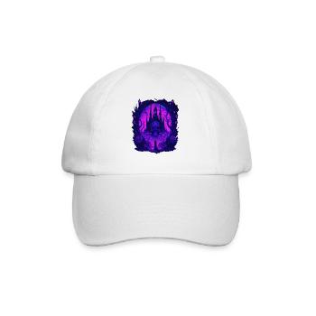 Neon Gothic Skull Architecture - Baseball Cap - white/white - Front