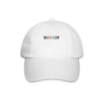 Demiflux Flag Pride LGBTQ Cute Elephant - Baseball Cap - white/white - Front
