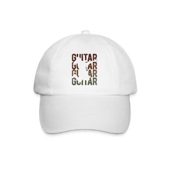 Akustik Spruch Für E-Gitarre Konzert Gitarre - Baseballkappe - Weiß/Weiß - Vorne